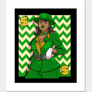 African American Leprechaun St. Patricks Day Posters and Art